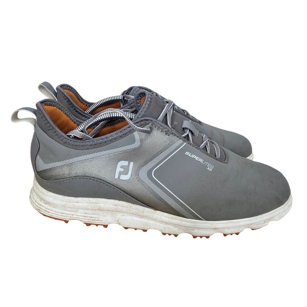 FootJoy SuperLites XP Golf Shoes Mens 10.5 M Grey Spikeless Waterproof 58073